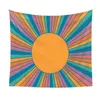 Tappeti colorati Sunshine Wall Sun Mandala Tappeto psichedelico Tapiz Estetica Boho Decorazione Home Decor Farm College Dorm J220804