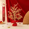 Decorative Flowers & Wreaths Year Household Bonsai Ornaments Wedding Decoration Living Room Spring Festival Arrangement Fortune Tree Pendant