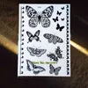 NXY Temporary Tattoo 1pc Black Butterfly Fake Henna Stickers Gbj024 Lovely New Body Art Women Chains Tatoo 0330