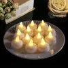 Flameless Floating Tealights Battery Operated LED Smokeless Candles Light for Swimming pool Wedding Birthday Decoration Inventory Wholesale