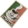 ヴィンテージスタイル、カフェイタリアーノ、コーヒーコーナーカフェダイナーの壁掛け金属サイン