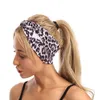 Tecido colorido com estampa de leopardo Faixa de cabeça para esportes Yoga Lado largo para lavar o rosto Faixa de cabelo moda feminina LT0154