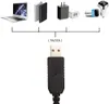 Câble d'alimentation USB avec prise DC 5,5 x 2,5 mm, câble USB 5 V vers DC 12 V 3 pieds