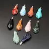 Colliers de pendentif 42 22 mm Bijoux fins Palme sculpté Palme Natural Stone Crystal Charms Collier For Wholesalpendant