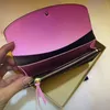 M60697 Классическая Emilie Fold Wallet Женщины с длинными кошельками модные экзотические кожаные застежки -молнии держатель кошелек сцепления с клатчкой с коробкой 60697