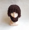 Dreadlocks Hat Extensiones de cabello sintético Hombo de barba divertida Hombres y mujeres Hats hechos a mano Wig