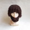 Dreadlocks Hat Synthetic Hair Extensions Funny Beard Hat Adult Men and Women Handmade Hats Wig