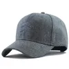 Winter Dad Warm Felt Hats Big Head Man Wool Cap Male Plus Size Baseball Caps 56-62cm 62-68cm 220318