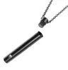 Stainless Steel Minimalist Bar Cylinder Urn Necklace Pendant Memorial Ashes Keepsake Exquisite Cremation Jewelry 4Colors Y220523