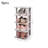 Hooks & Rails 4Pcs/6Pcs No Punching Combination Shoe Rack Shoes Organizers Space-Saving Shelf Bathroom Organizer Storage Box ShoeboxHooks
