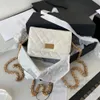 أعلى جودة مصمم المرأة حقيبة 2.55 ميني 2022 الاتجاه الكلاسيكي أزياء سلسلة خمر جلد الغزال حقيبة صغيرة مربعة كتف واحد حقيبة crossbody