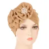 Последние Ruffle Gears Flower Cap Bonnets для женщин -дизайнера мусульманской африканской головы шарф оберт