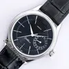 EWF CELLINI DATE 50519 A3165 Автоматические мужские часы 39 мм стальной корпус Черная текстура циферблатная палочка Кожаный супер издание Часы же серии Гарантия TimeZoneWatch B2