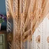 カーテンドレープヨーロッパスタイルのモダンなミニマリストの光の豪華な切り花とリビングダイニングルームの寝室のための純粋な色のダブルカーテン