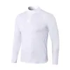 Herr t-shirts män manliga står krage sport långärmad blixtlås training pullover topp t-shirt snabb torr löpning fitness toppar sportkläder