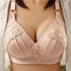Push Up BH för stora bröstunderkläder bh kvinnor stor storlek tråd gratis mjuk tunn tråd mindre braltet bh plus size l220727