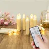 LED Candles Light Flameless Remote c Velas for Home Dinner Party Christmas Tree Candle Decoration Lamp Light Years 220510