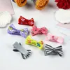 Accessoires cheveux enfant femmes filles mignon coloré nœud en forme d'épingles doux Clips Barrettes enfant carte émission mode