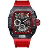 Herrenuhr Top-Marke Luxus Digner Tonneau Chronograph Quarzuhr Sport Wasserdicht Leuchtende Armbanduhr für Busins Männer