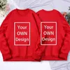 자신의 디자인 브랜드 /사진 커스텀 남성 스웨트 셔츠를 보내는 사진 사용자 정의 DIY 까마귀 가을 겨울 스포츠웨어 여성 Y220615