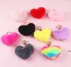 Favor de fiesta Moda Amor Felpa Colgante Corazón Llavero Llavero Lindo Relleno Felpa Coche Accesorios Bolsa Bola Juguete Regalos JLF14405