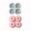 Sublimation Baking Moulds 4 CellsPink Silicone Material Small Donut Moldes Kitchen Bakings Tools Cake Decoration Pastry Baking Molds