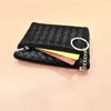 30pcs Coin Purses Women PU Weave Prints Plain Double Zipper Small Short Wallet Mix Color