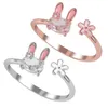 Anillos de boda que venden joyas de moda anillo para mujeres apertura de animal metal ajustable 2022 joyas rosas regalos