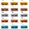3D mink cils 15 styles cils pack naturel épais faux cils maquillage maquillage fausses cils avec brosse à cils à oeil 50 paires