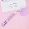 ATM Card Puller Key Rings Acrylic Credit Card Grabber Party Favor with Rabbit Fur Ball Keychain