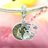 Solid 925 Sterling Silber Beauty Bst Dancing Dangle Perle Passt europäischer Pandora -Juwelier Charme Perlen Armbänder 230Q