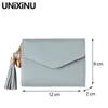 High Quality Embossed Leather Women039s Wallet Tassel Decor Short Wallets for Women Trendy Solid Color Coin Purse Card Holder 21068785