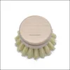 Brosses de nettoyage outils ménagers organisation de ménage maison jardin nouvelle brosse de cuisine en bois de sisal hêtre bambou tête de vaisselle outil propre