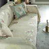 Camas de cadeira Capas de chenille vintage europeias para sofás 3 lugares jacquard renda sofá toalha L Shape tampo braço de braço protetor Trowchair