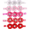 50/100 pezzi abbigliamento per cani papillon collare fiori con strass lucidi colore brillante cravatte medie piccole forniture per animali domestici accessori per cani