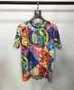 Men's T-Shirts 2022 Colorful Floral Print Men Clothing Luxury Royal Style Baroque Brand Short Sleeve O Neck Mens Casual Hip Hop Tops