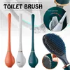 Silicone Toilet Brush Flexible Head Commode Automatic Opening Closing Cleaning No Dead Corner Bathroom Accessories 220511