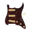 Set of Guitar Parts 11 Holes SSS Guitar Pickguard 50/52/52mm Pickup Covers 2T1V Knobs Switch Tip Whammy Bar Tip Caps