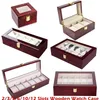 Luxury Wooden Watch Box Watch Holder Box For Watches Men Glass Top Jewelry Organizer Box 2 3 5 12 Grids Watch Organizer New D40 T200523