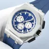 Мужские часы Quartz Movement Watch 45 -мм водонепроницаемые модные бизнес -часы Montre de Luxe248c
