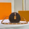 Kadın çanta yüksek kaliteli pu deri yuvarlak çantalar klasik monogram tek omuz crossbody çantaları boite chapeau çorba kadın çanta cüzdanları