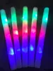 Decorazione per feste 10/20/30PCS Glow Sticks per matrimonio Compleanno Colorful 3 Flash LED Light Foam Sponge Stick Fornitura con batterieParty
