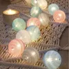 Cordes boules de coton USB guirlande guirlandes lumineuses jardin noël vacances fête de mariage chambre lampe chaîne décorations extérieures LED LED LED