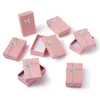 24pcs Cardboard Jewellery Gift Boxes Display For Jewelry Packing Box Pink with Bowknot and Sponge Inside 80x50x25mm H220505