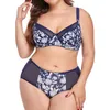 beauwear brasil  lingerie feminina cueca set large size calcinha 48 50 52 54 56  ultra thin plus size bra set D 220513