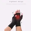 Five Fingers Gloves Indoor Compression Arthritis Sports Copper Fiber Health Care Half Finger Glove Fit Carpal Tunnel Joint Pain Women #W3