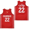 رجل 0 JAYSON TATUM 22 CHAMINADE College PREATORY High School RED ALTERNATE BASKETBALL JERSEY مخيط مقاس S-XXL