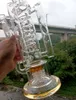 19 inch Yellow Glass Water Bong Hookah Oil Dab Rigs Recycler Filters Smoking Pipes with 14mm female joint