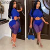 Shorts Clothing Sport Tracksuits For Women Fashion Quality New Summer Navel Exposed Short Mesh Two Piece Set Sportwear