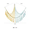 Macrame Toy Hammock Corner Hanging Net Kids Toys Storage Basket Boho Wall Baskets Organizer Hammock Space Saver Triangle Net Bag